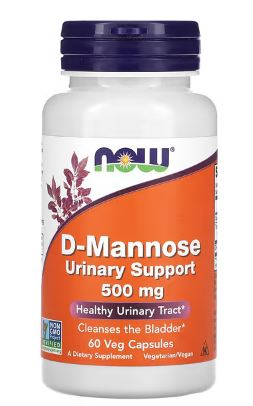 D-Mannose Urinary Support 500 mg - 60 Veg Capsules by NOW
