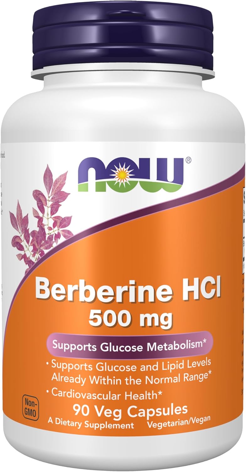 Berberine HCl 500 mg Veg Capsules by NOW