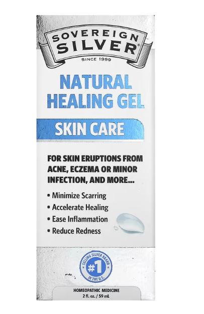 Natural Healing Gel, Skin Care , 2 fl oz (59 ml)- By Sovereign Silver