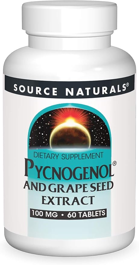 Pycnogenol and Grape Seed Extract 100 mg 60 Tablets