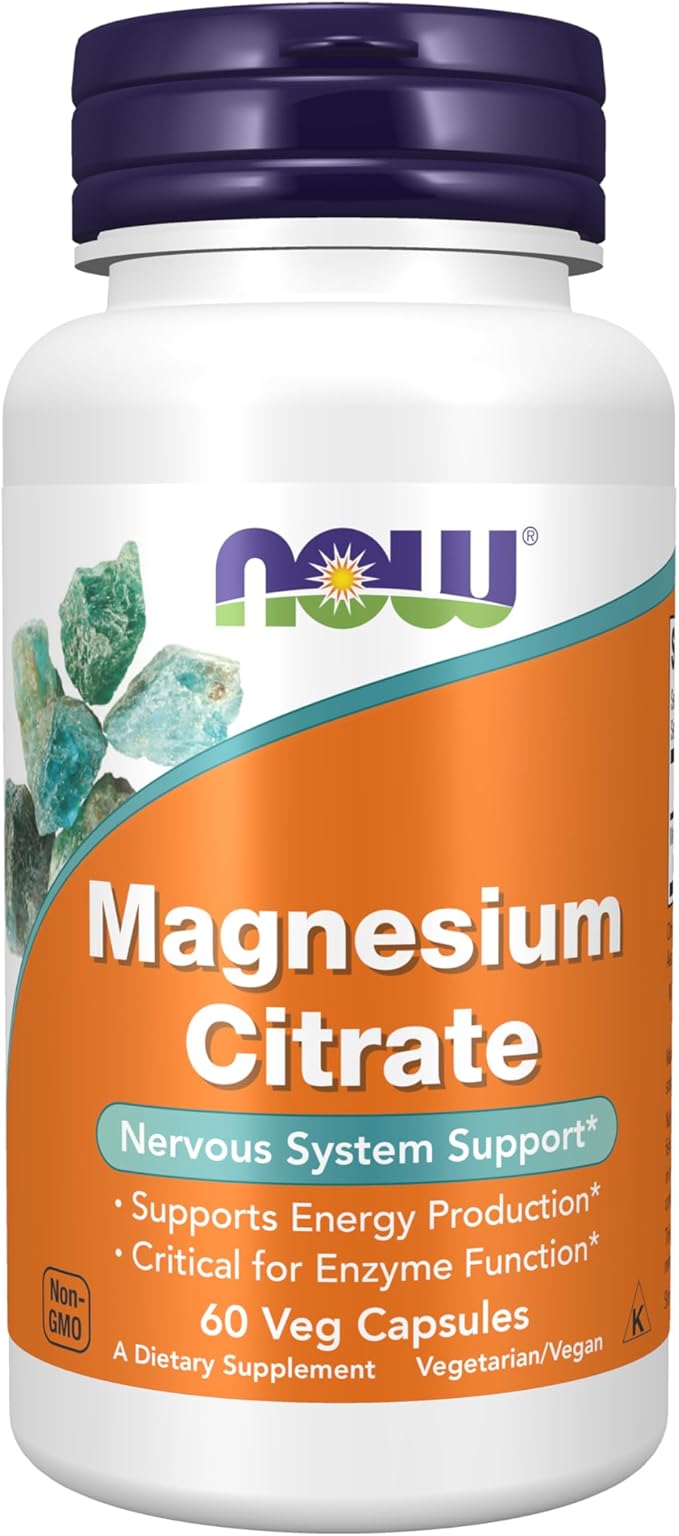 Magnesium Citrate, 60 Veg Capsules (133 mg per Capsule) by NOW