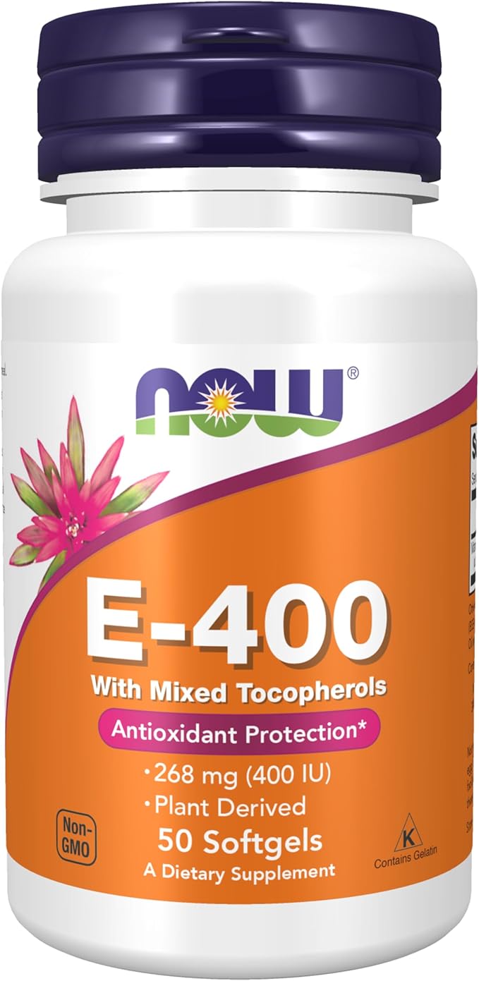 E-400 - 268 mg (400 IU), 50 Softgels by NOW