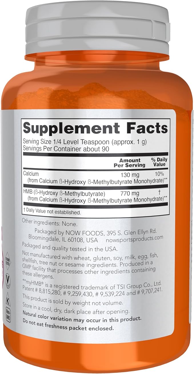 Sports, HMB Powder, Sports Recovery, 3.2 oz (90 g) by NOW