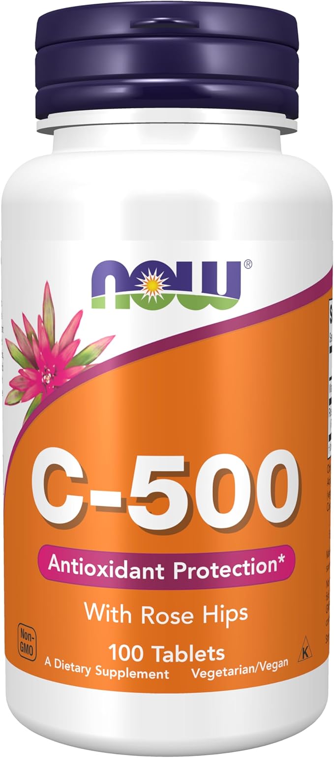 Vitamin C-500 with Rose Hips, Antioxidant Protection*, 100 Tablets by NOW
