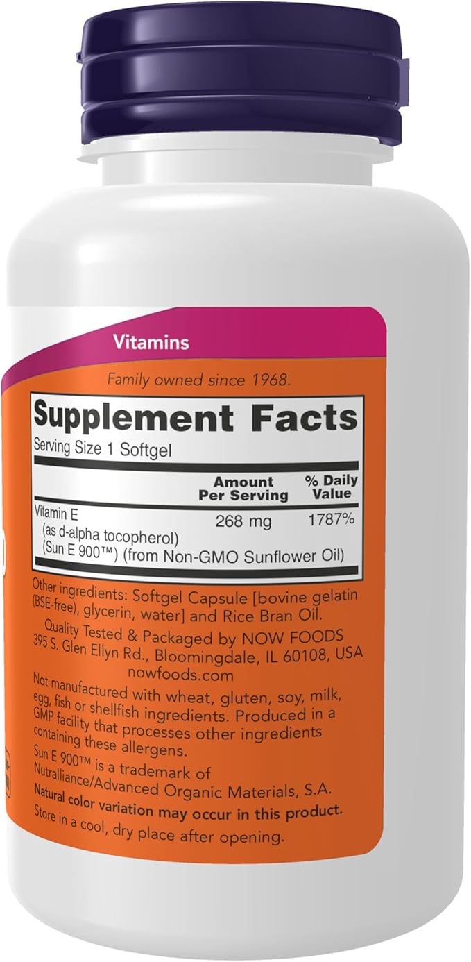 Sun-E 400 - 268 mg (400 IU) 120 Softgels by NOW