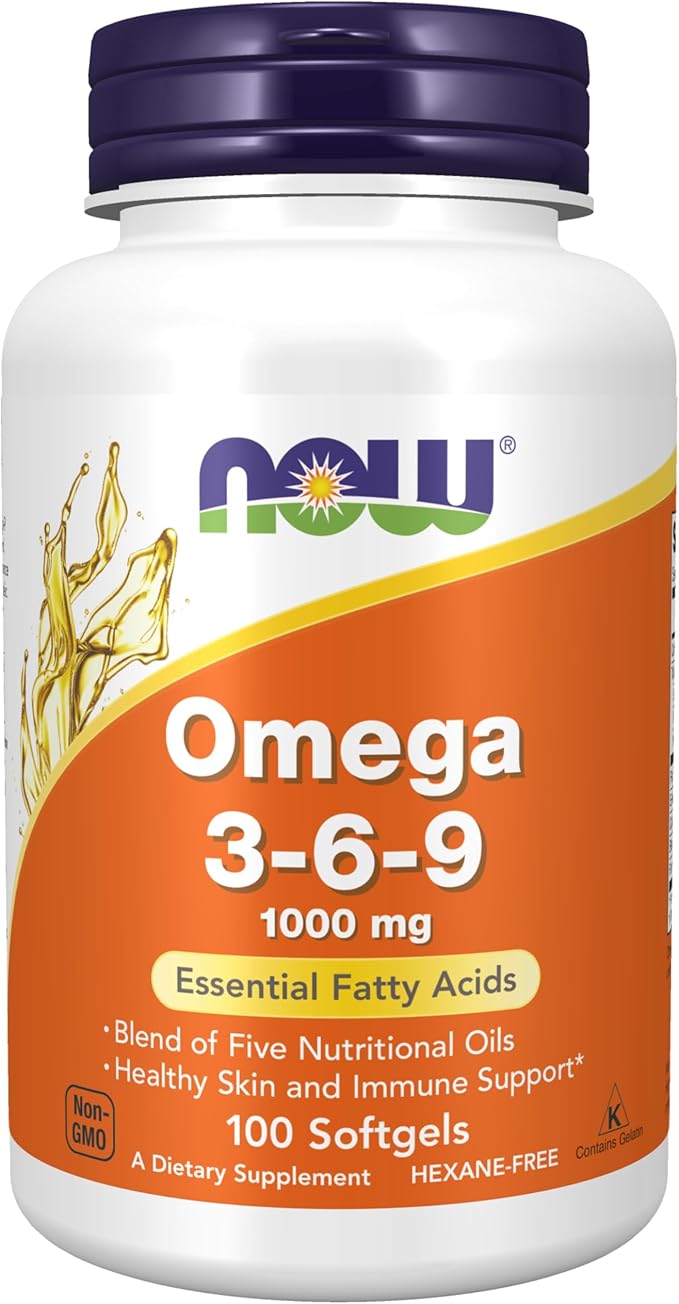 Omega 3-6-9, 1,000 mg, 100 Softgel by NOW