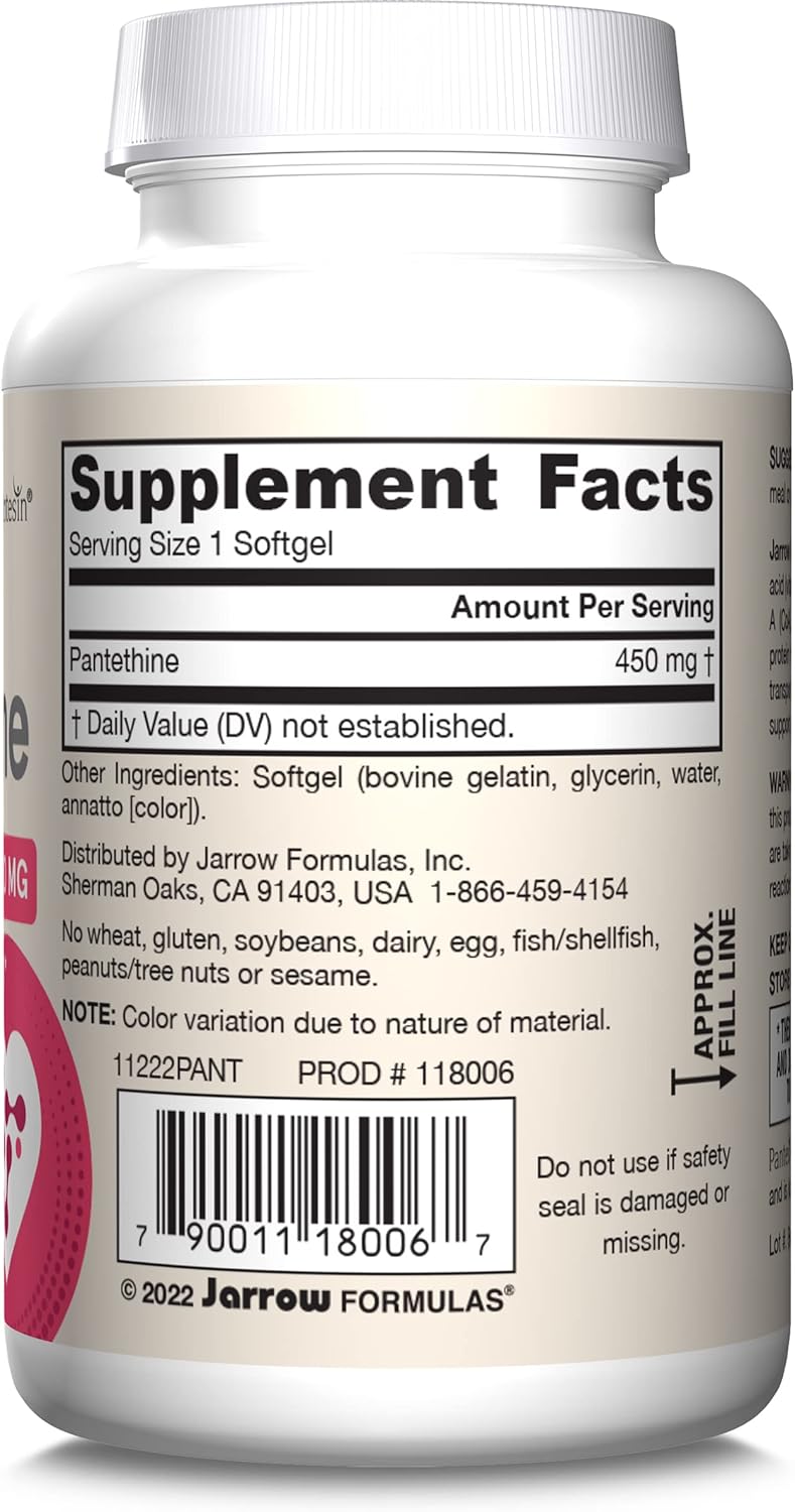 Pantethine 450 mg 60 Softgels