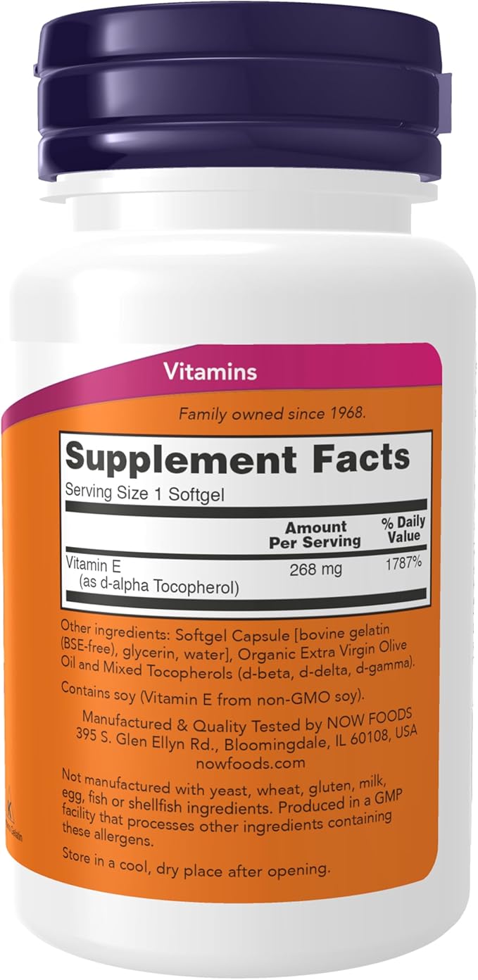 E-400 - 268 mg (400 IU), 50 Softgels by NOW