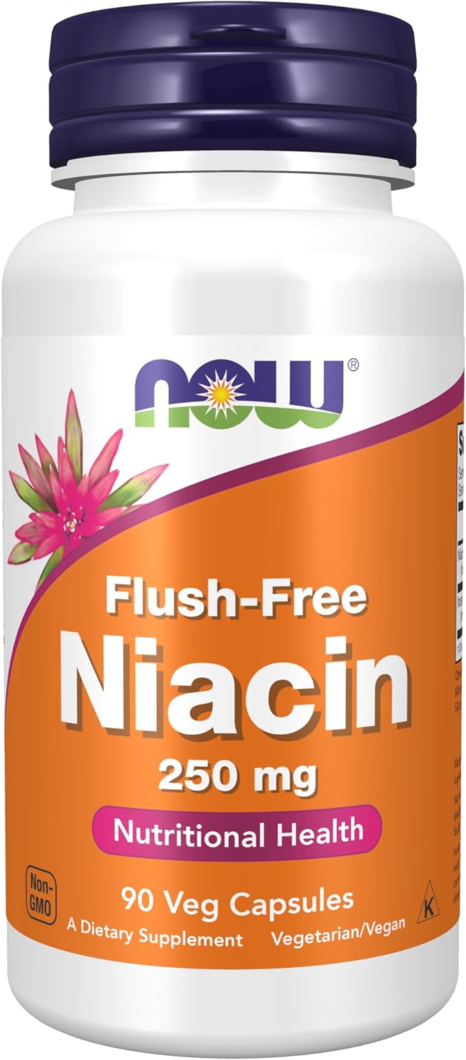 Flush-Free Niacin, 90 Veg Capsules (250 mg per Capsule) by NOW