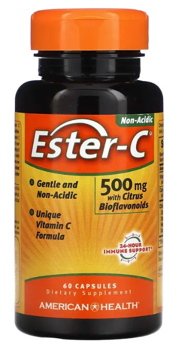 Ester-C w/ Citrus B.F. 500 mg 60 Caps, by American Health