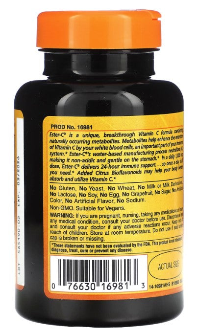 Ester-C® 1000 mg with Citrus Bioflavonoids 90 Vegetarian Tablets, by American Health