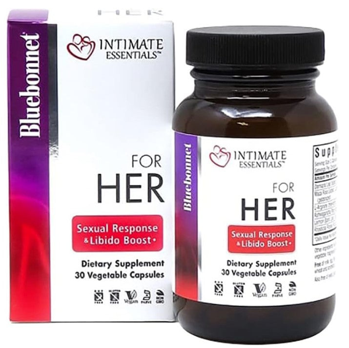 Intimate Essentials For Her Sexual Response & Libido Boost, 30 Veg Capsules - by Bluebonnet
