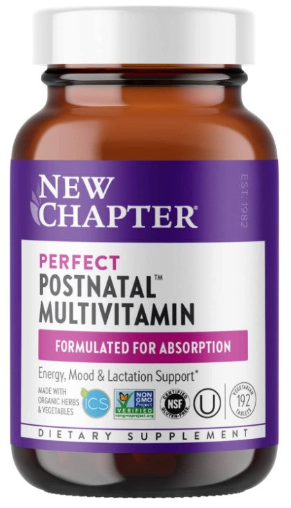 Perfect Postnatal Whole-Food Multivitamin, 270 Vegetarian Tablets, by New Chapter