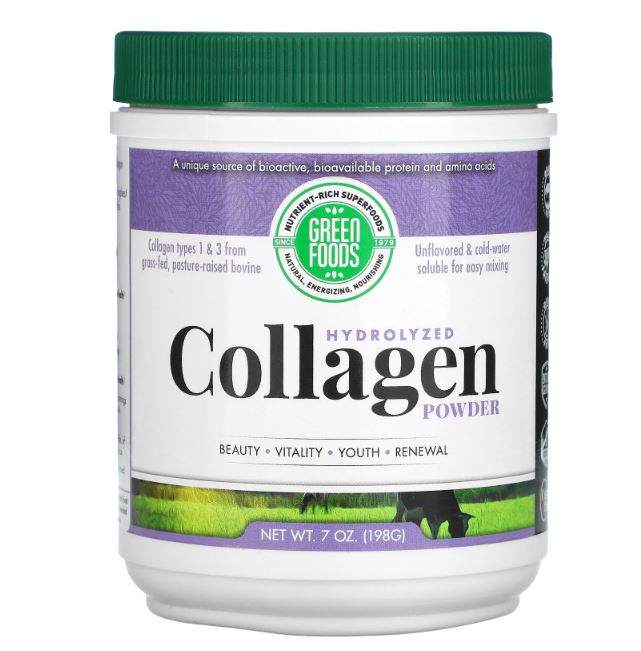 Hydrolyzed Collagen Powder, 7 oz (198 g), Green Foods