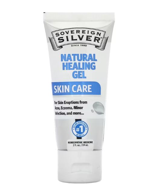 Natural Healing Gel, Skin Care , 2 fl oz (59 ml)- By Sovereign Silver