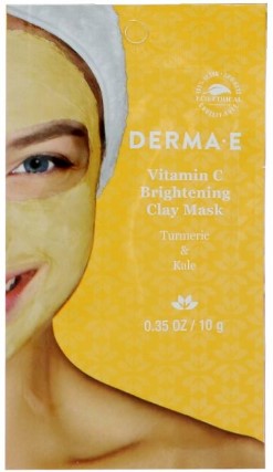 Vitamin C Brightening Clay Mask, Turmeric & Kale, 0.35 oz (10 g), by DERMA-E