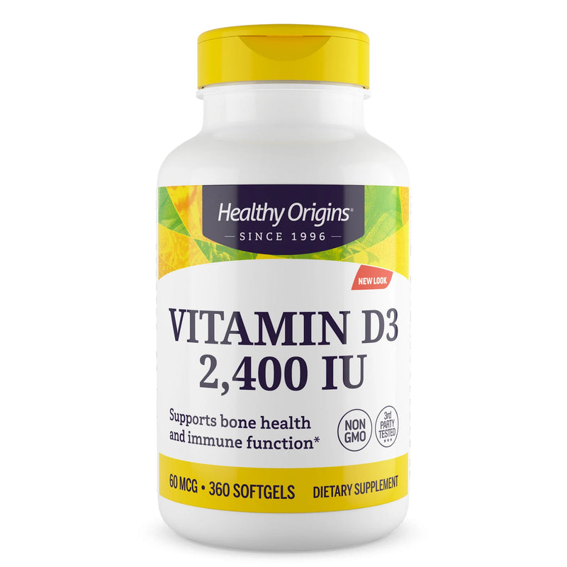 Vitamin D3 360 Gels 2,400 IU (MCT Oil) by Healthy Origins