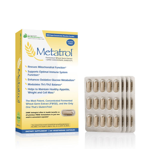Metatrol Fermented Wheat Germ Extract 60 Vegetarian Capsules - 2Pack