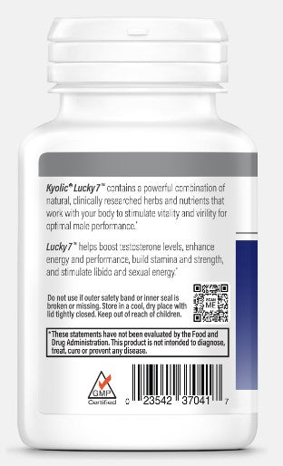 Lucky 7 Men Performance Formula, 60 Capsules, by Kyolic
