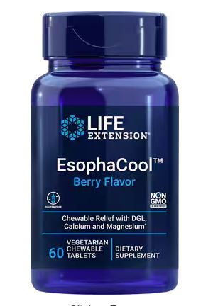 Esopha Cool (Berry) 60 Veg Chewable Tabs by Life Extension