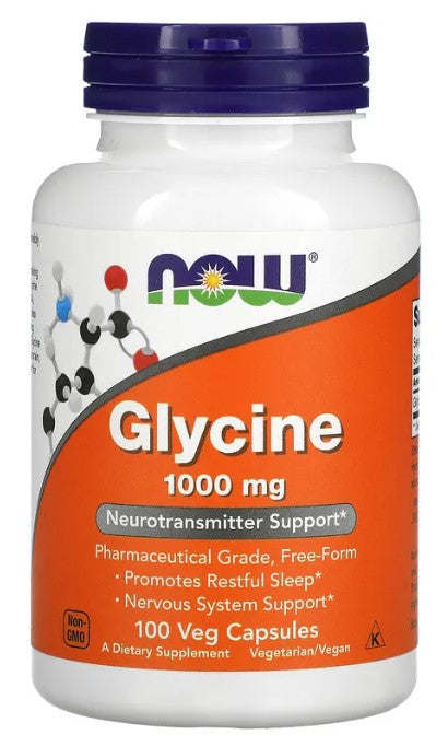 Glycine 1000 mg 100 Veg Caps, by NOW