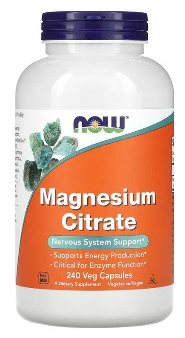 Magnesium Citrate 240 Veg Capsules, by NOW