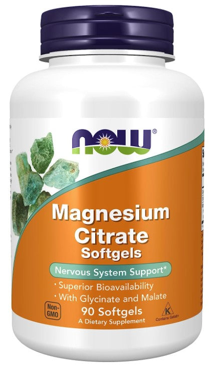 Magnesium Citrate 400 mg 90 Softgels, by NOW