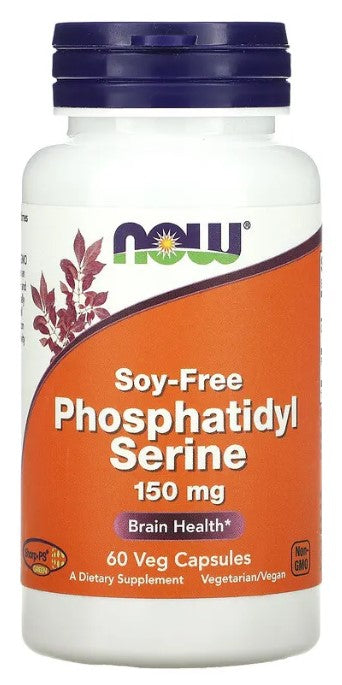 Phosphatidyl Serine, Soy-Free, 150 mg, 60 Veg Capsules, by NOW