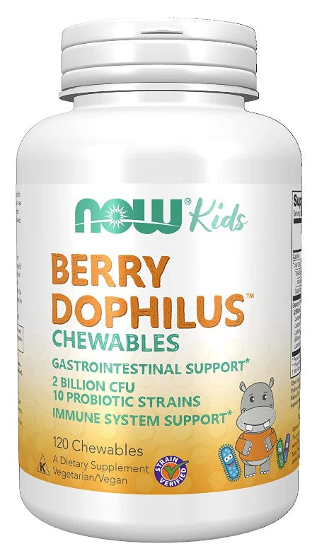 Berry Dophilus, Kids, 2 Billion CFU, 120 Chewables, by Now