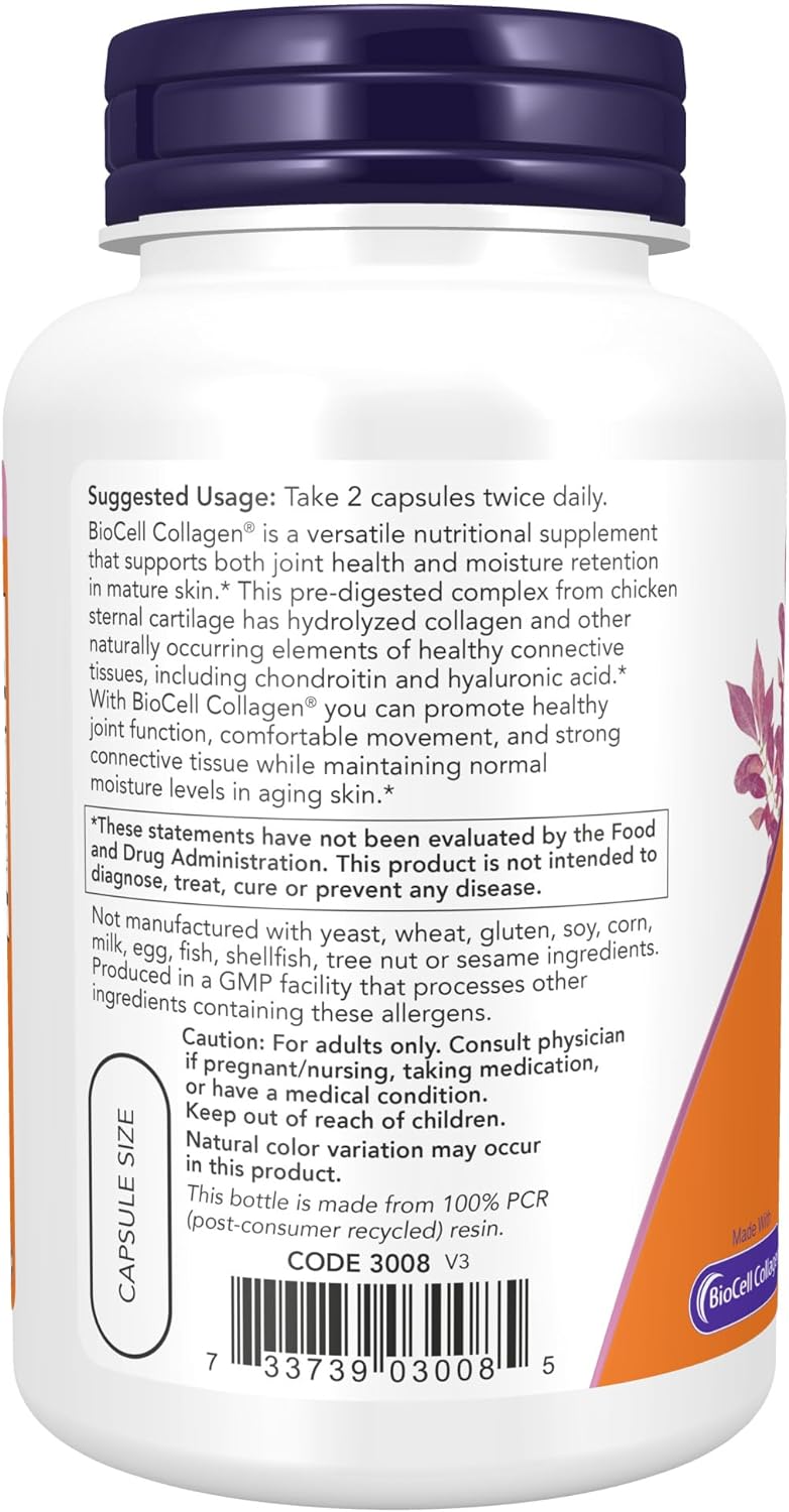 BioCell Collagen® Hydrolyzed Type II - 120 Capsules by NOW