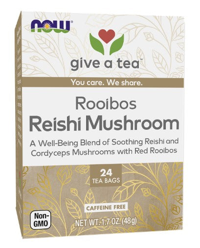Rooibos Reishi Mushroom Tea - 24 Tea Bags, by Now Foods