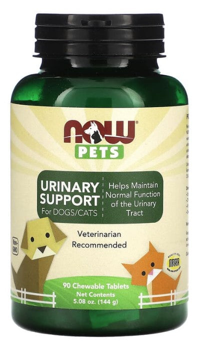 Urinary Support for Dogs/Cats, 90 Chewable Tablets, by NOW Pets