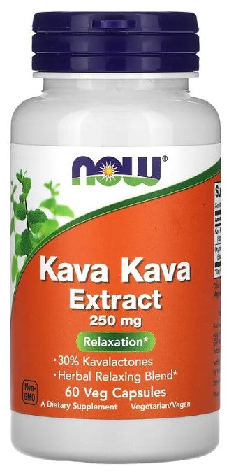 Kava Kava Extract 250 mg 60 Veg Capsules, by NOW