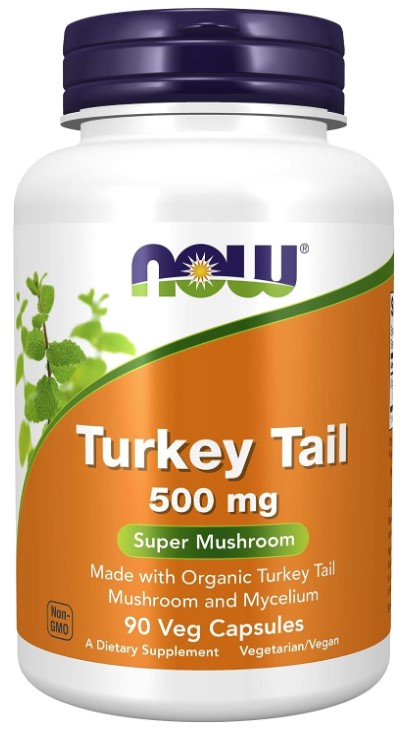 Turkey Tail 500 mg 90 Veg Capsules, by NOW