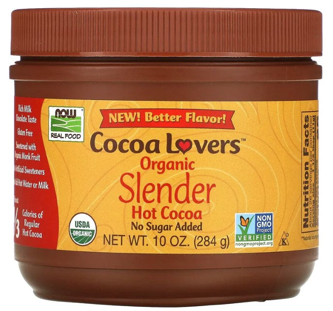 Cocoa Lovers™ Organic Slender Hot Cocoa, 10 oz (284 g), by Now Real Food
