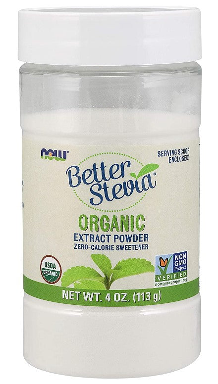 Better Stevia, Organic Extract Powder, 4 oz (113 g), by NOW