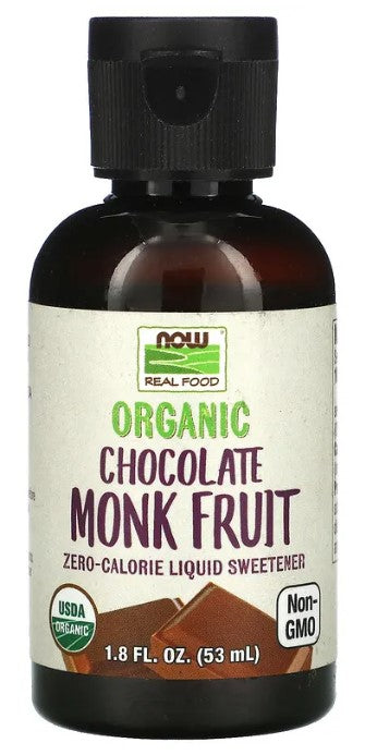 Organic Monk Fruit, Zero-Calorie Liquid Sweetener, Chocolate, 1.8 fl oz (53 ml) by NOW