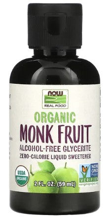 Monk Fruit Liquid, Organic Alcohol-Free Glycerite, 2 fl oz (59ml), by Now