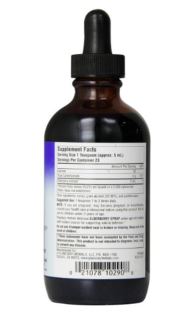 Elderberry Syrup 4 fl oz by Planetary Herbals