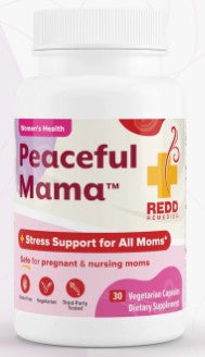 Peaceful Mama 30 Vegetarian Capsules, by Redd Remedies