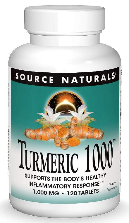 Turmeric 1,000 mg 120 Tablets, by Source Naturals