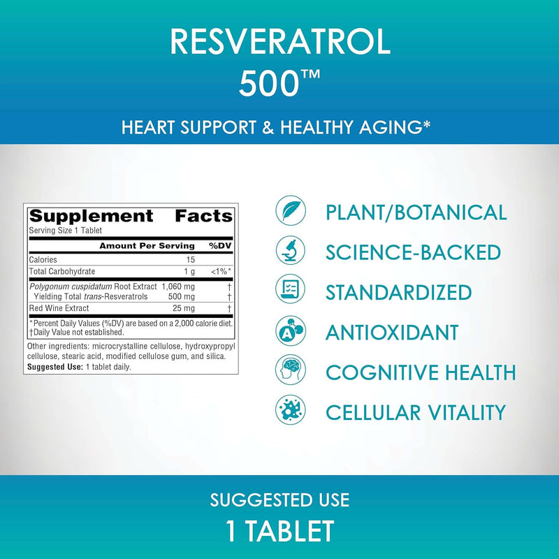 Resveratrol 500 mg - 120 Tablets Source Naturals