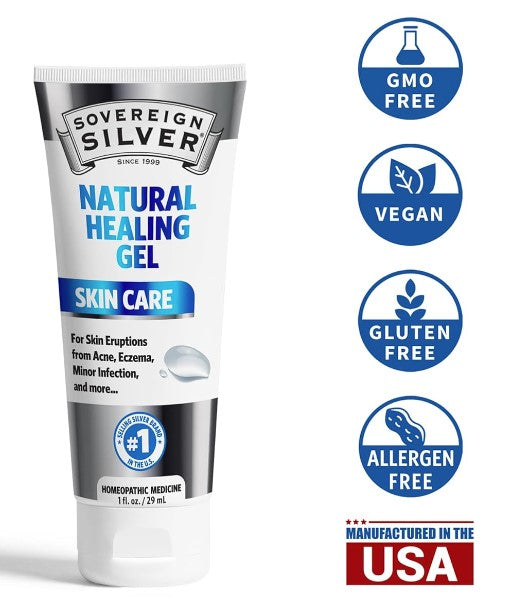 Natural Healing Gel, Skin Care, 1 oz (29 mL), by Sovereign Silver
