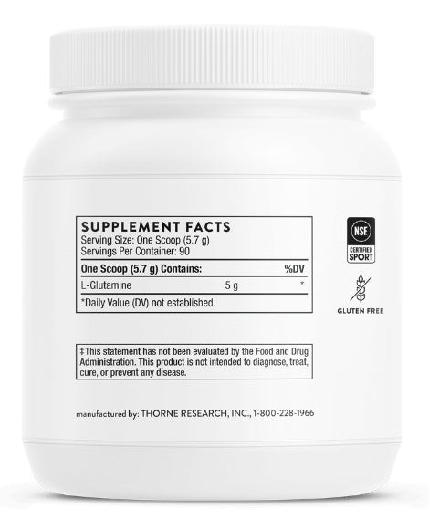 L-Glutamine Powder (NSF certified for sport), 18.1 oz (513 g), by Thorne