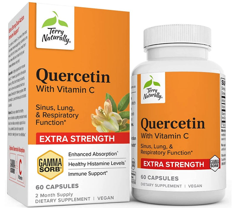 Terry Naturally Quercetin with Vitamin C Extra Strength, 60 Capsules