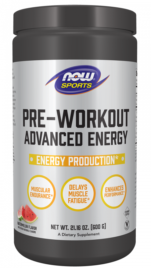 Pre-Workout Advanced Energy Powder 21.16 oz (600 g) by NOW Sports