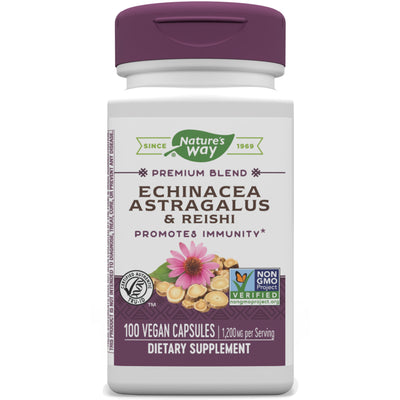 Echinacea Astragalus & Reishi 100 Vegetarian Capsules by Nature's Way best price