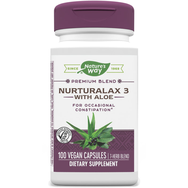 Nurturalax 3 with Aloe 100 Vegetarian Capsules by Nature&