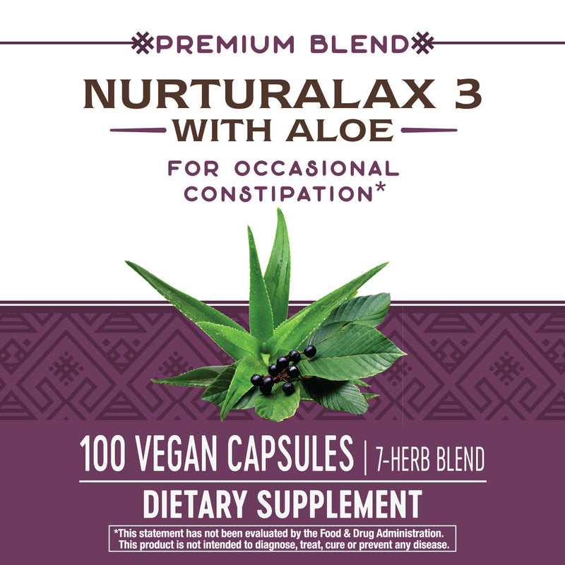 Nurturalax 3 with Aloe 100 Vegetarian Capsules by Nature&