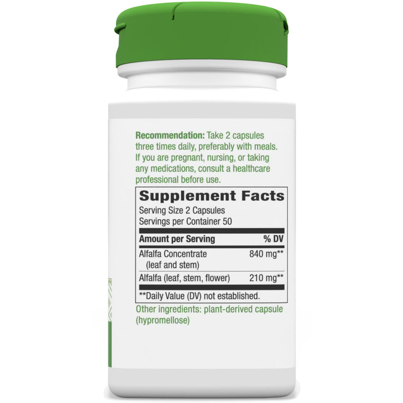 Alfa-Max Alfalfa Concentrate 840 mg 100 Vegan Capsules by Nature&